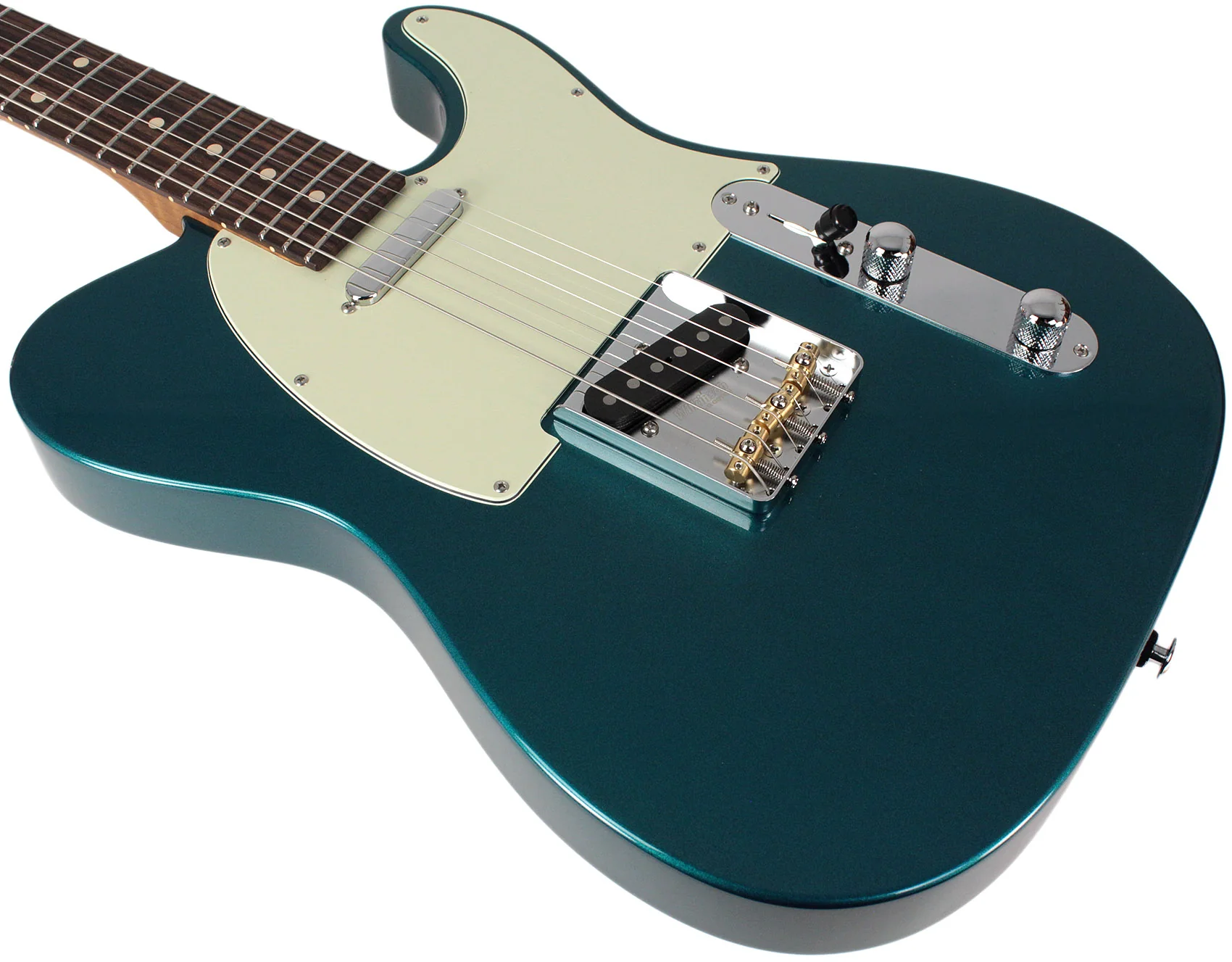 Suhr Select Classic T Guitar, Roasted Flamed Neck, Ocean Turquoise, Rosewood - Image 4