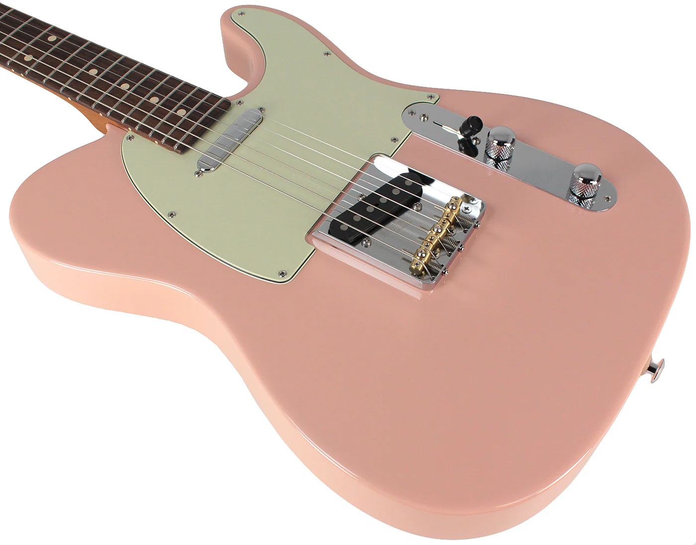 Suhr Classic T Roasted Select Guitar, Flamed, Rosewood, Shell Pink - Image 4