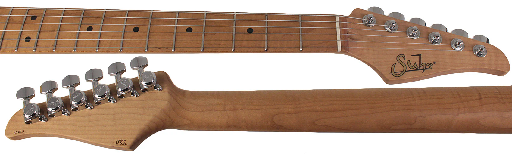 Suhr Select Classic T Guitar, Roasted Flamed Neck, Maple, Shell Pink - Image 8