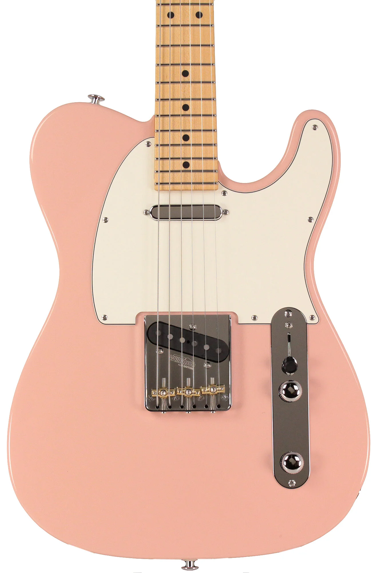 Suhr Classic T Select Guitar, Alder, Maple, Shell Pink - Image 5