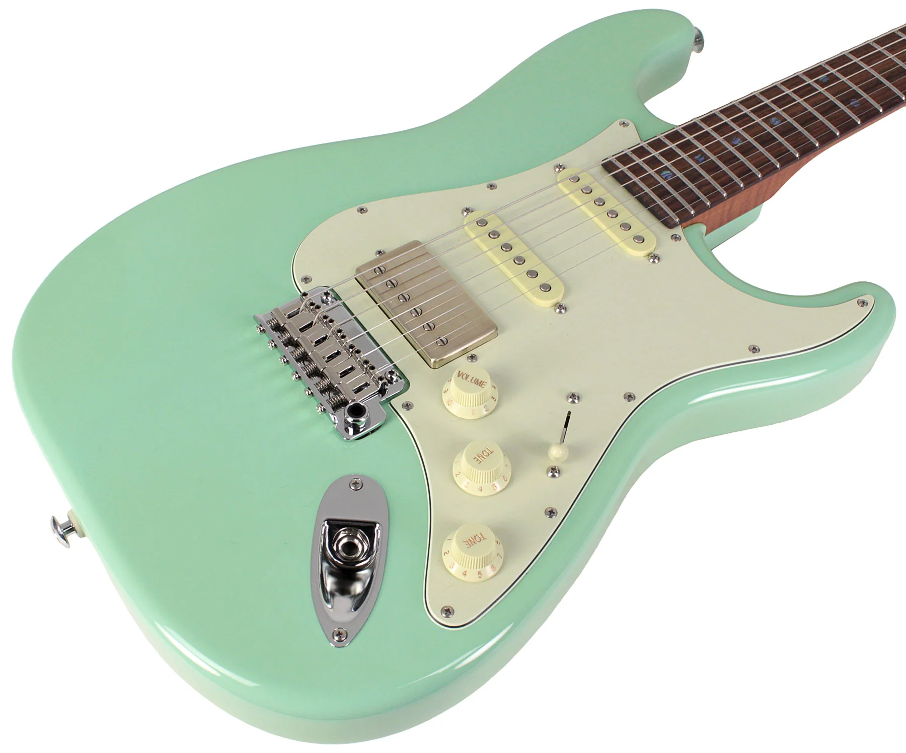 Suhr Custom Classic S HSS Guitar, Roasted Flamed Neck, Surf Green, Hardshell Case - Image 2