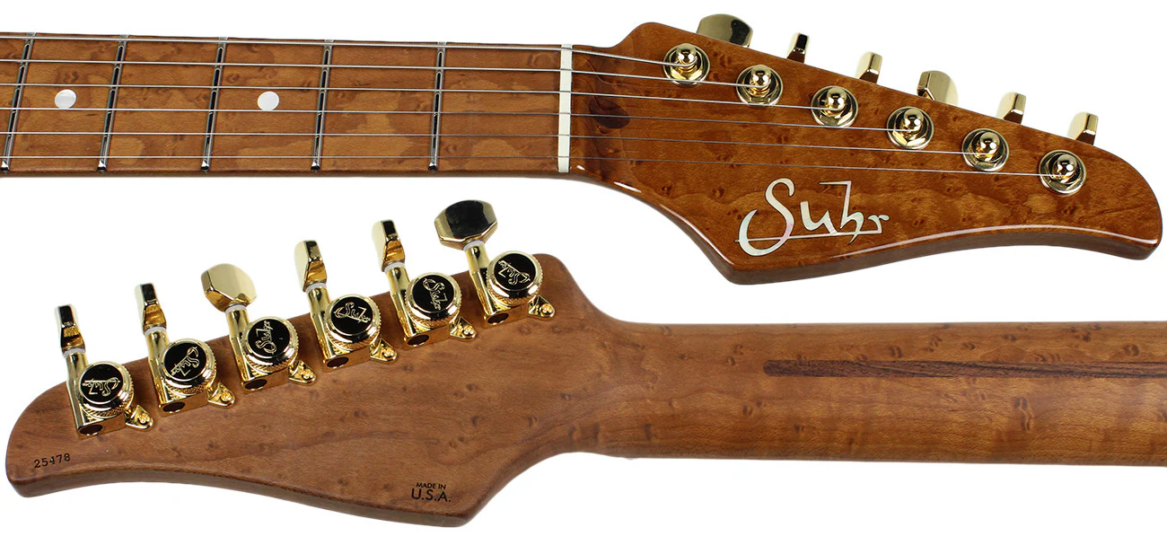Suhr Custom Classic T Guitar - Black & Gold - Image 5