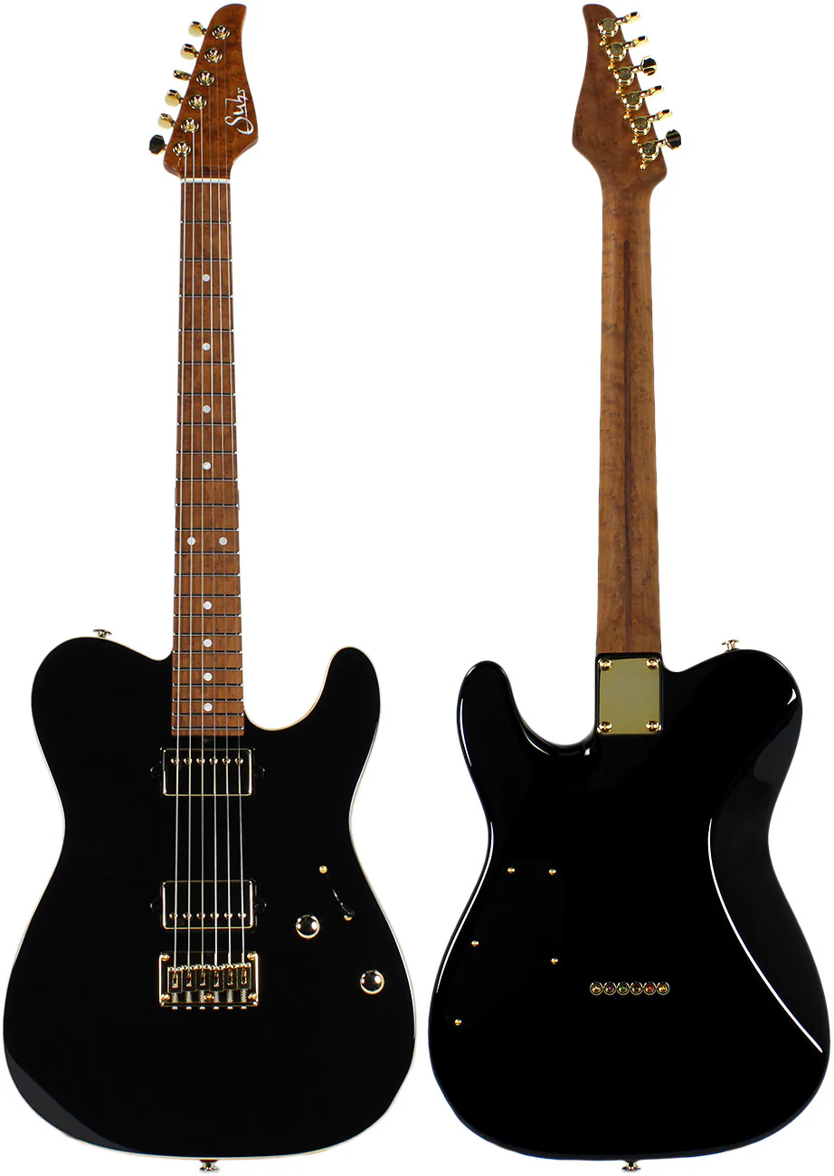 Suhr Custom Classic T Guitar - Black & Gold - Image 7