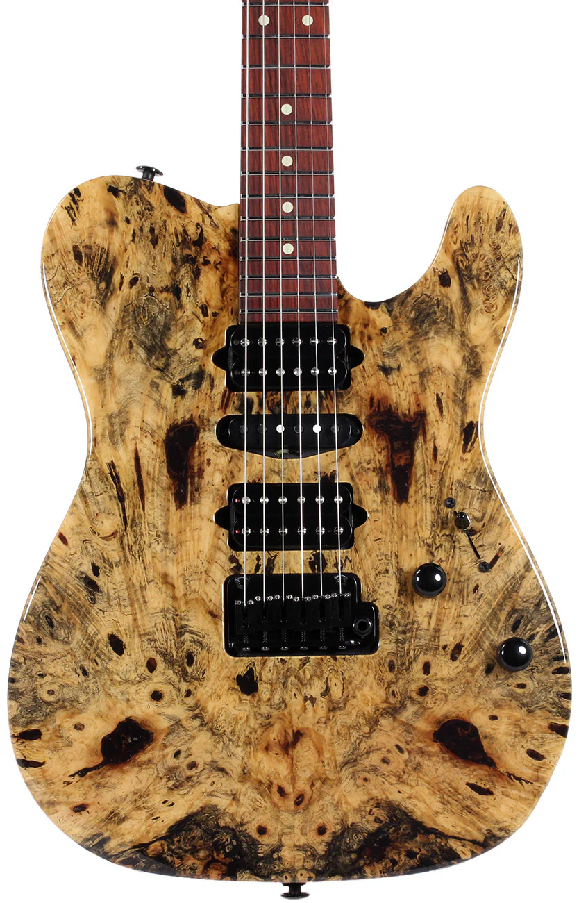 Suhr Custom Classic T Natural Buckeye Burl, Swamp Ash Body - Image 3