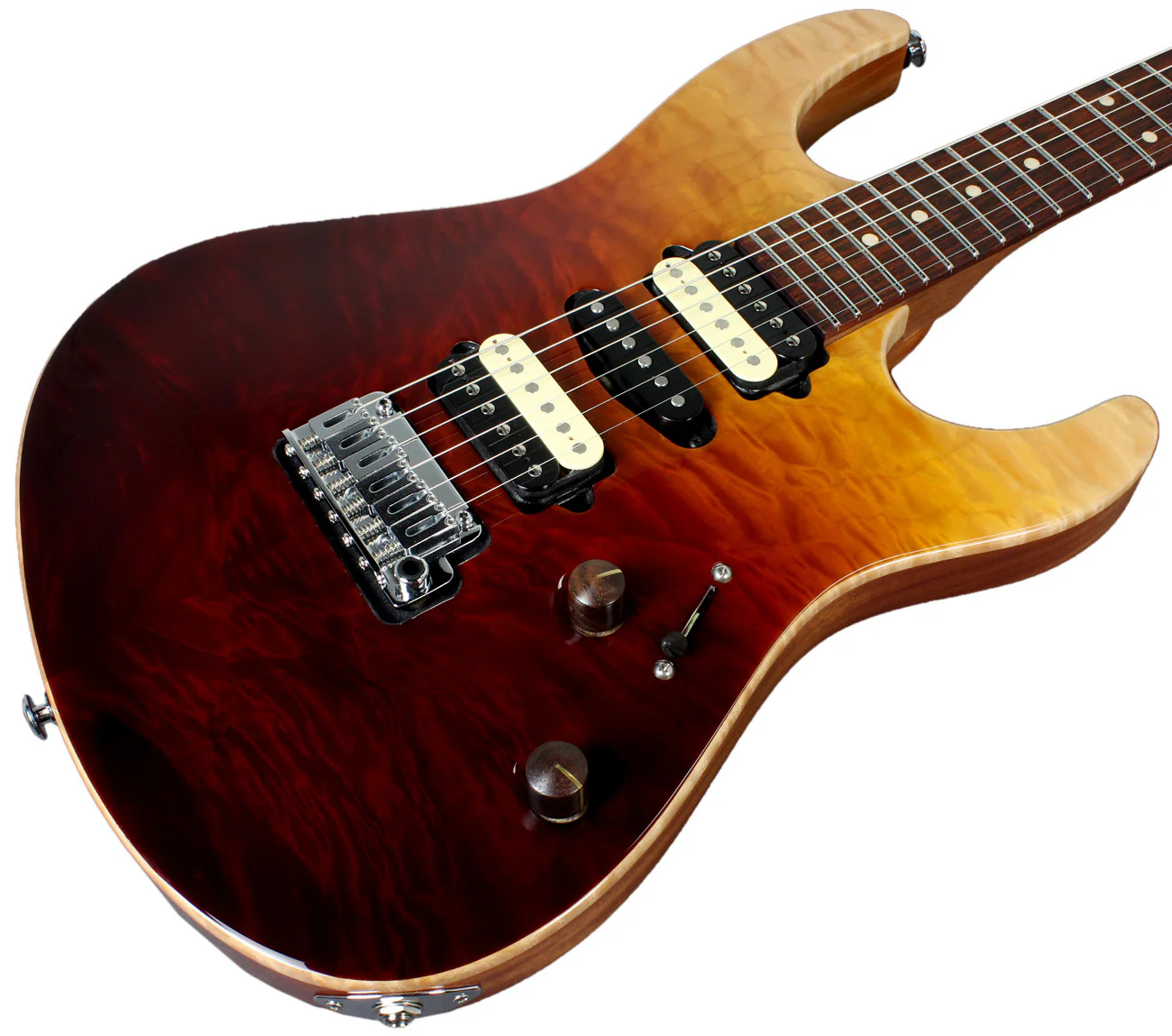 Suhr Custom Modern Carve Top - Desert Gradient Angel Quilt