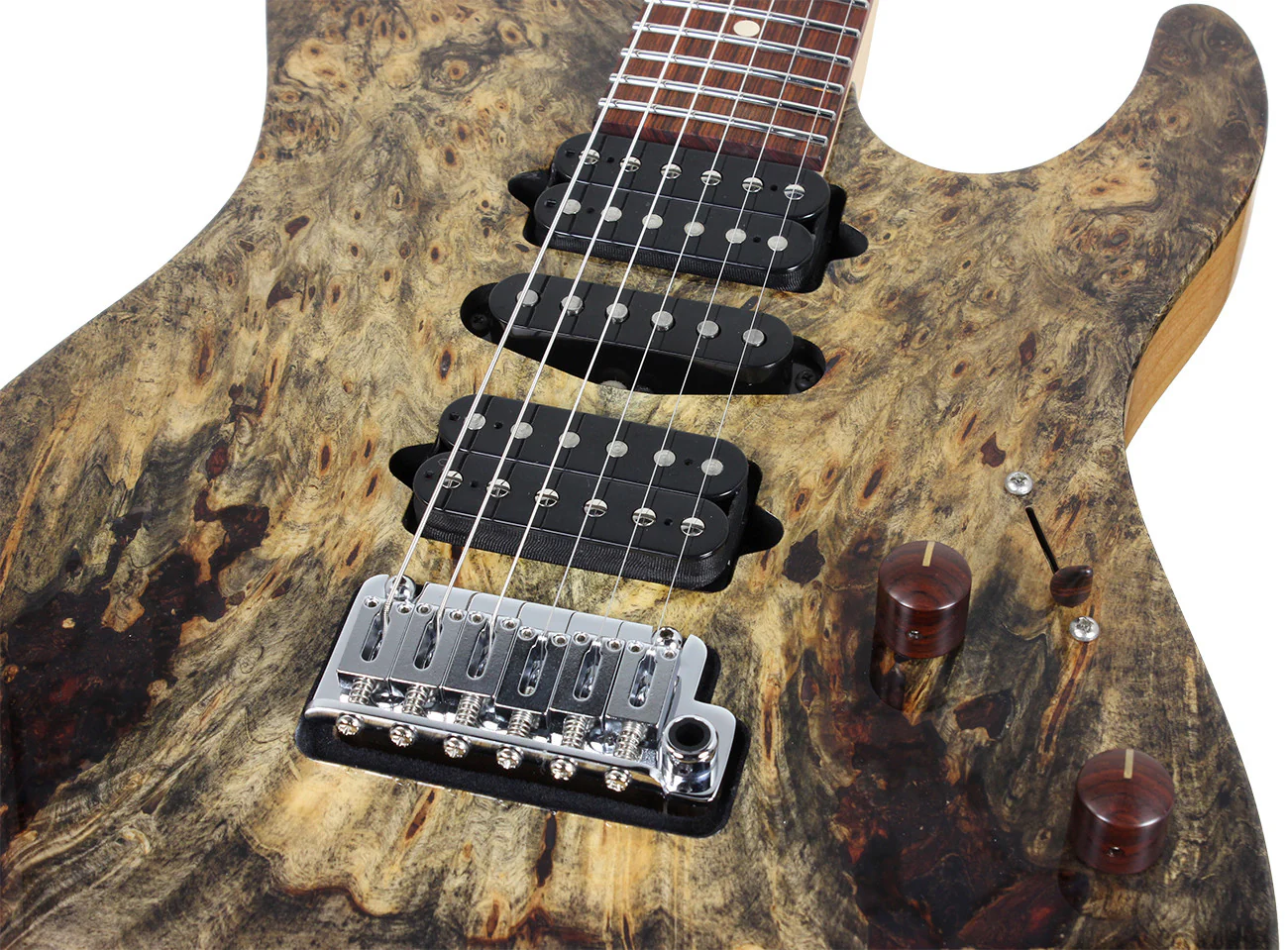 Suhr Modern Natural Buckeye Burl Maple, Swamp Ash Body - Image 6