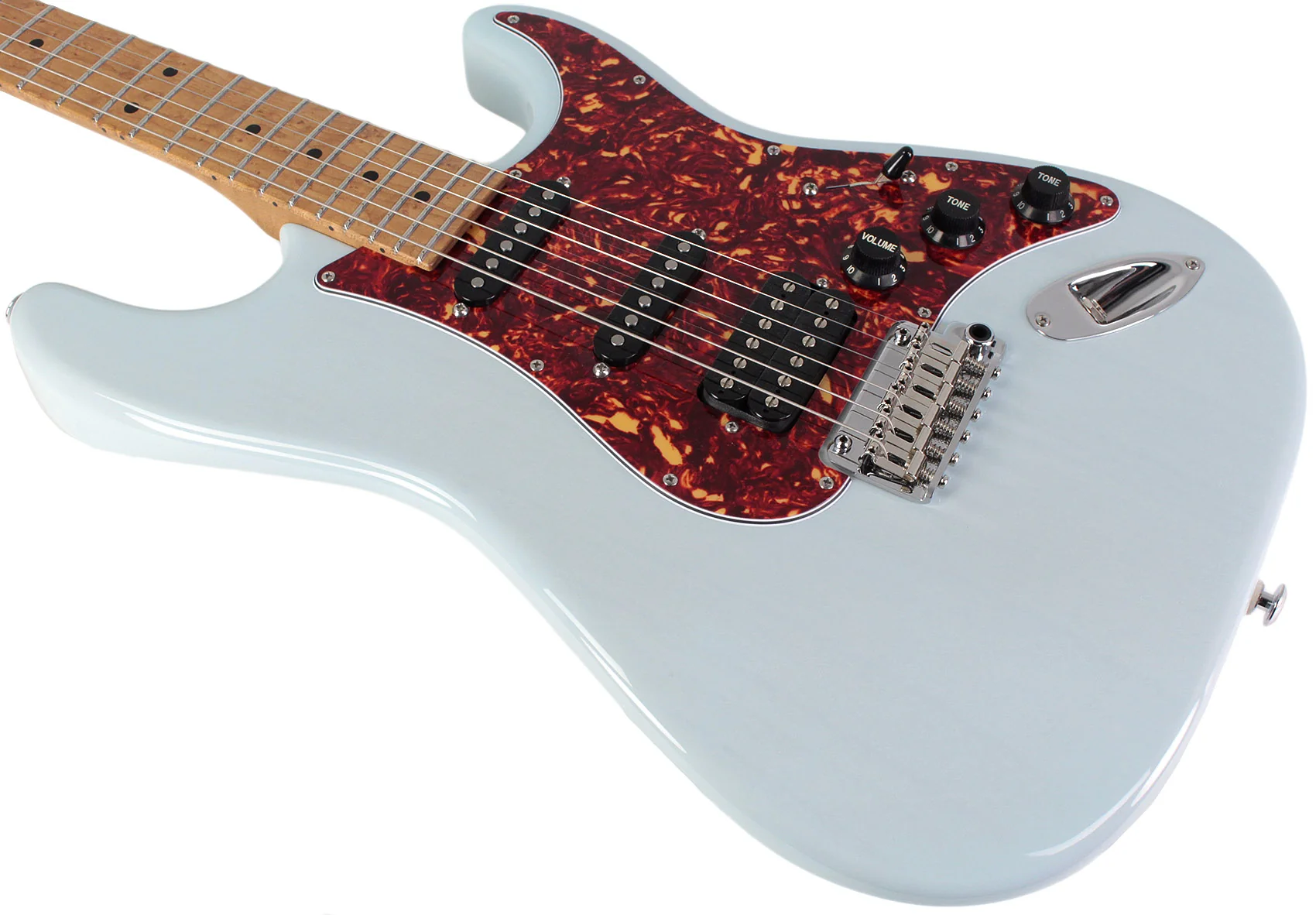 Suhr Limited Classic S Paulownia Guitar, Trans Sonic Blue - Image 4