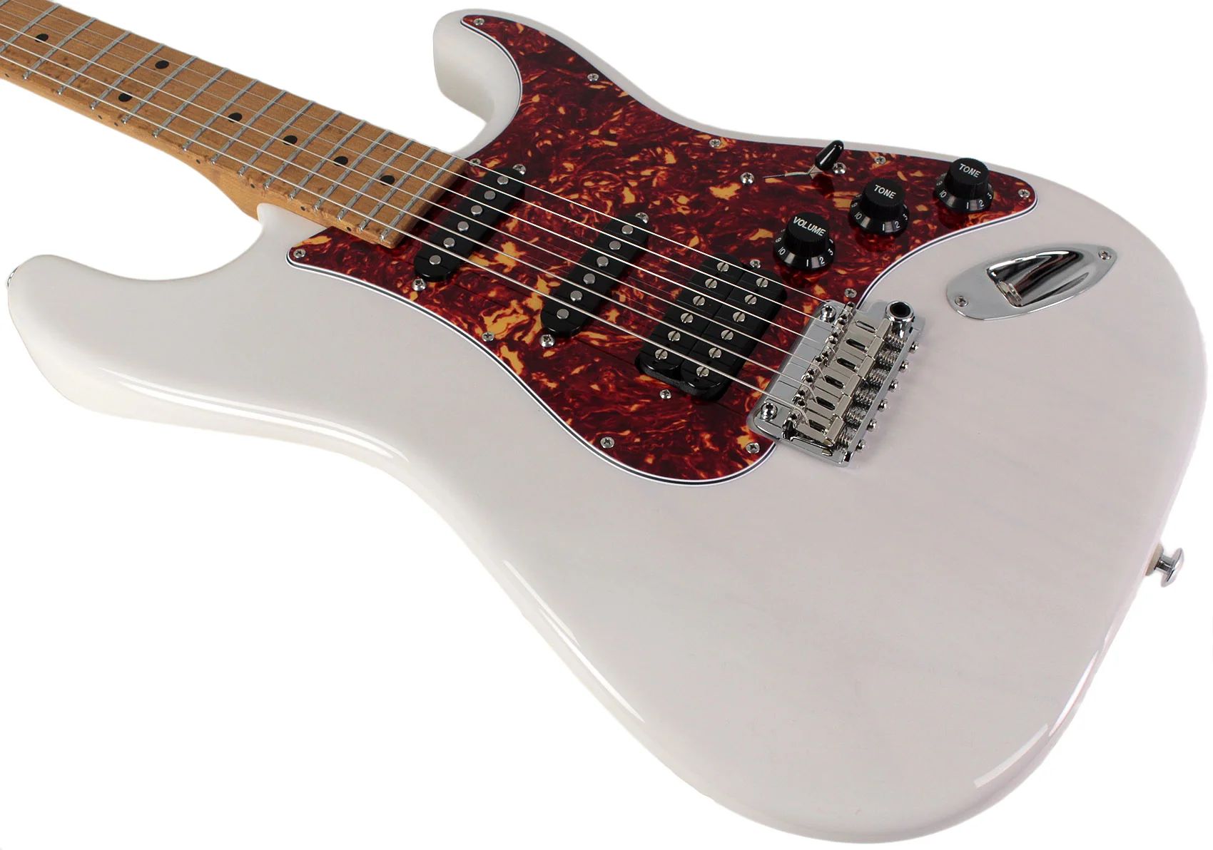 Suhr Limited Classic S Paulownia Guitar, Trans White - Image 4