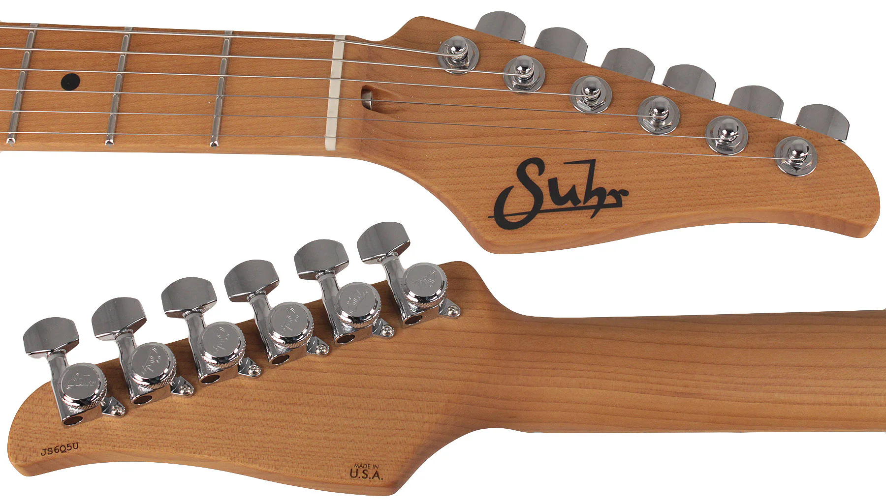 Suhr Limited Modern Satin Flame Guitar, Honey Burst, Hardshell Case - Image 8