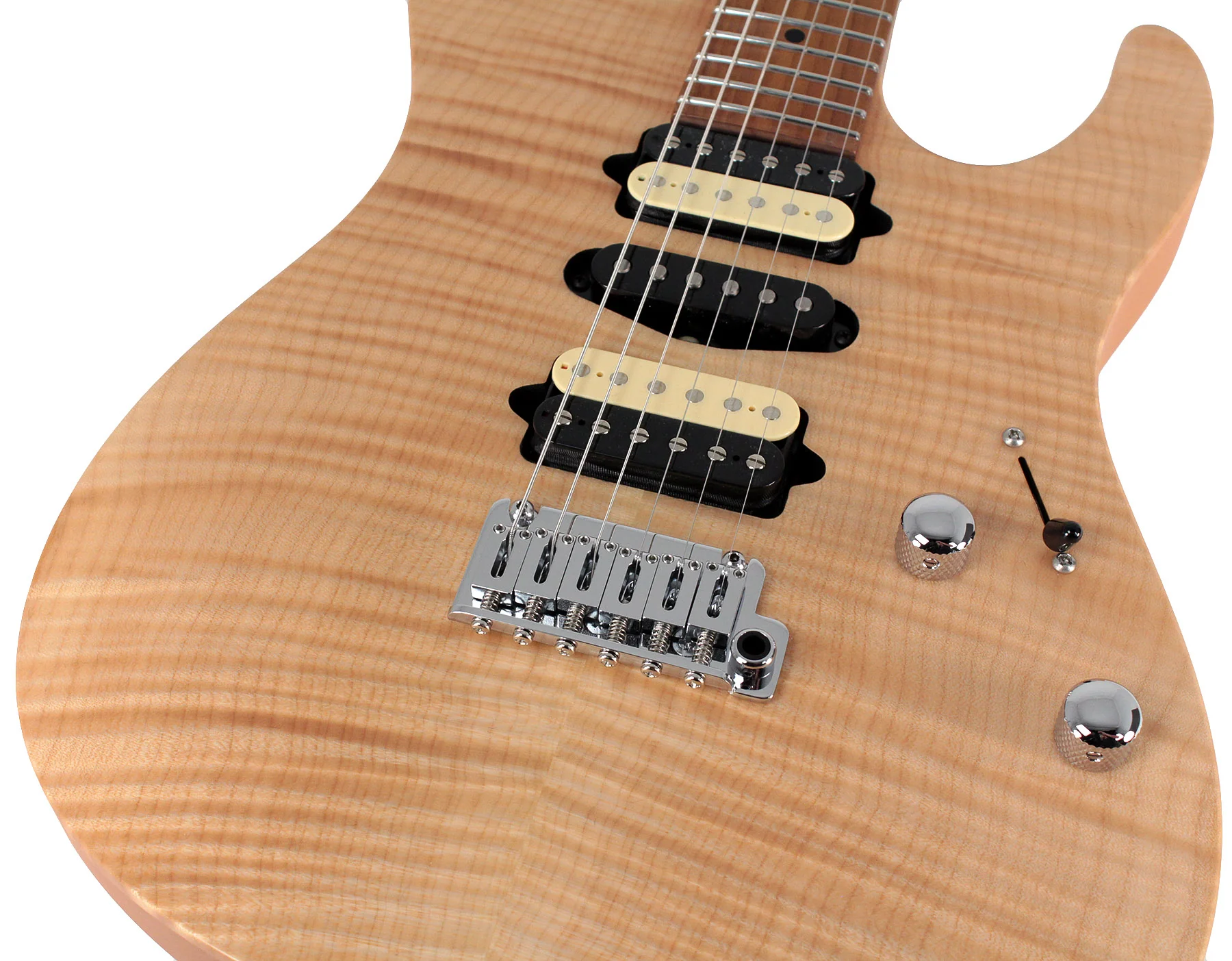 Suhr Limited Modern Satin Flame Guitar, Natural, Hardshell Case - Image 3