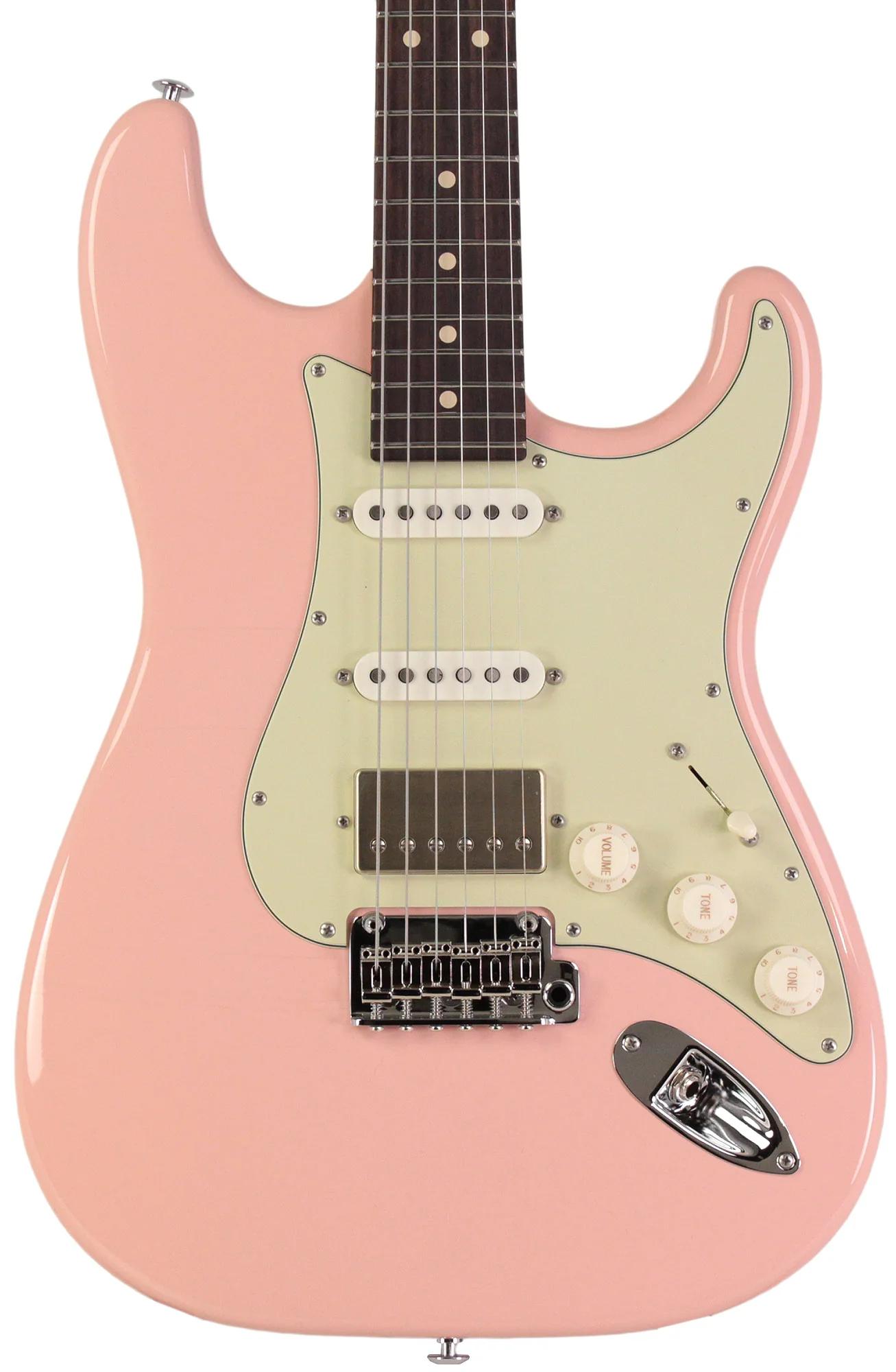 Suhr Mateus Asato Classic Antique Signature Guitar, Shell Pink, Softshell - Image 6