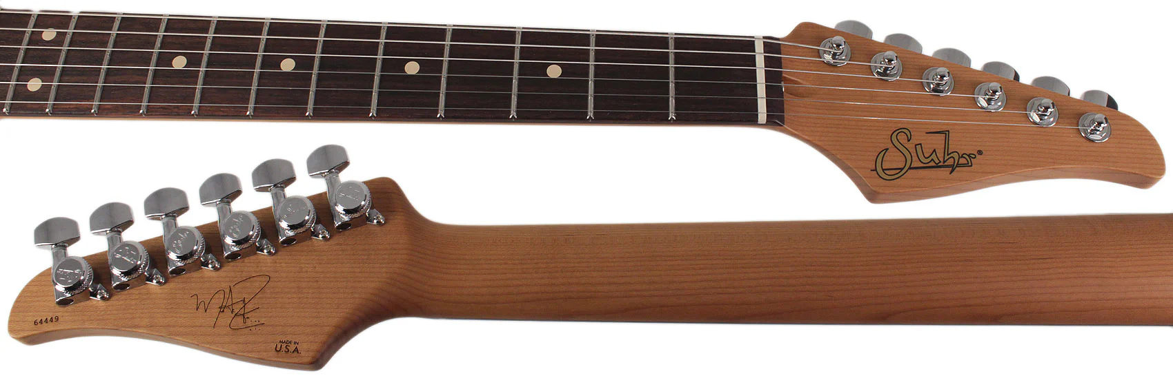 Suhr Mateus Asato Classic Antique Signature Guitar, Shell Pink, Softshell - Image 8