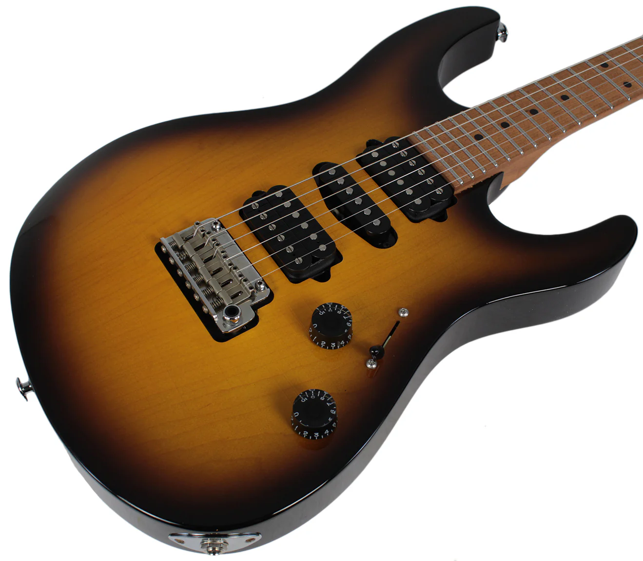 Suhr Modern Antique Pro Limited Guitar - 2-Tone Tobacco Burst, Roasted Maple