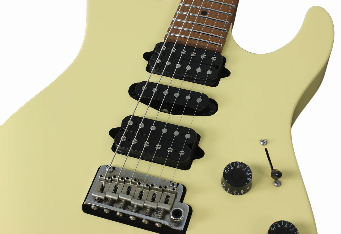 Suhr Modern Antique Pro Limited Guitar - Vintage Yellow, Roasted Maple - Image 7