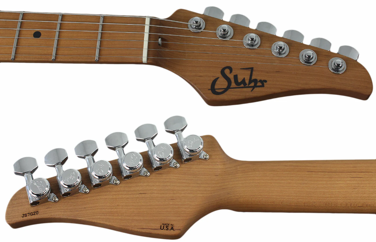 Suhr Modern Antique Pro Limited Guitar - Vintage Yellow, Roasted Maple - Image 8