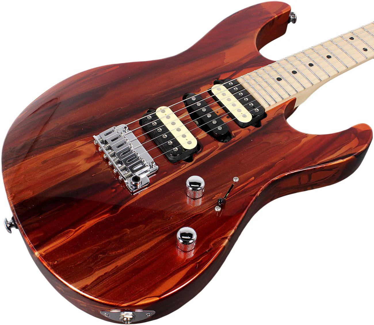 Suhr Modern Guitar - NOS - Root Beer Drip - Matching Headstock - Image 2