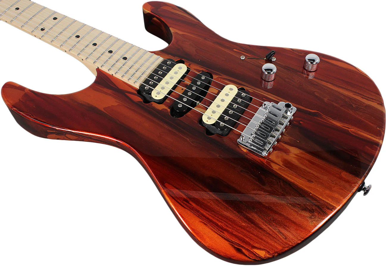 Suhr Modern Guitar - NOS - Root Beer Drip - Matching Headstock - Image 4