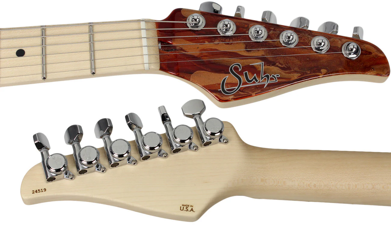 Suhr Modern Guitar - NOS - Root Beer Drip - Matching Headstock - Image 5