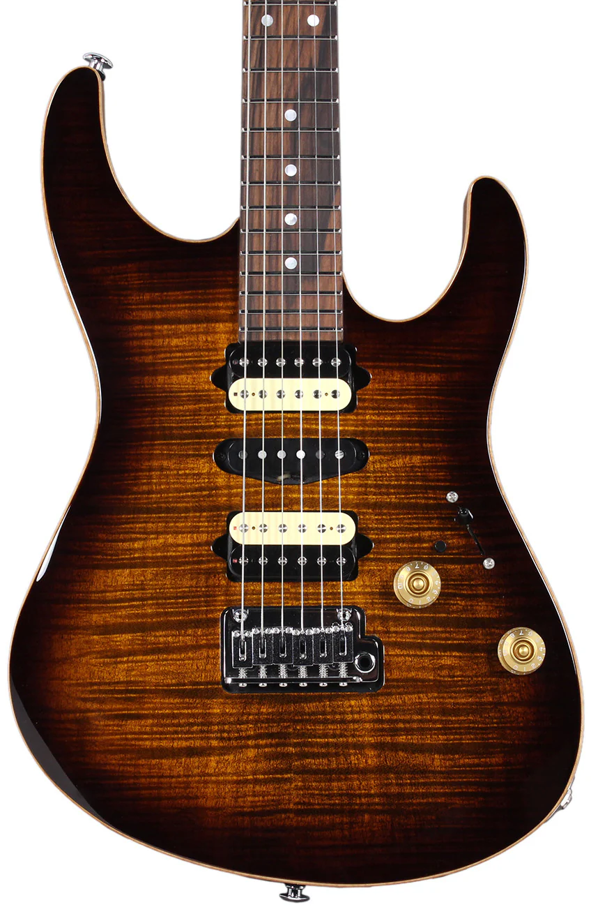 Suhr Modern Govan Spec Guitar - Light Bengal Burst - Image 3