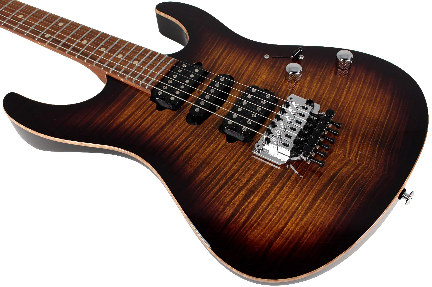 Suhr Modern Plus Guitar, Bengal Burst, Pau Ferro, HSH, Floyd Rose - Image 4