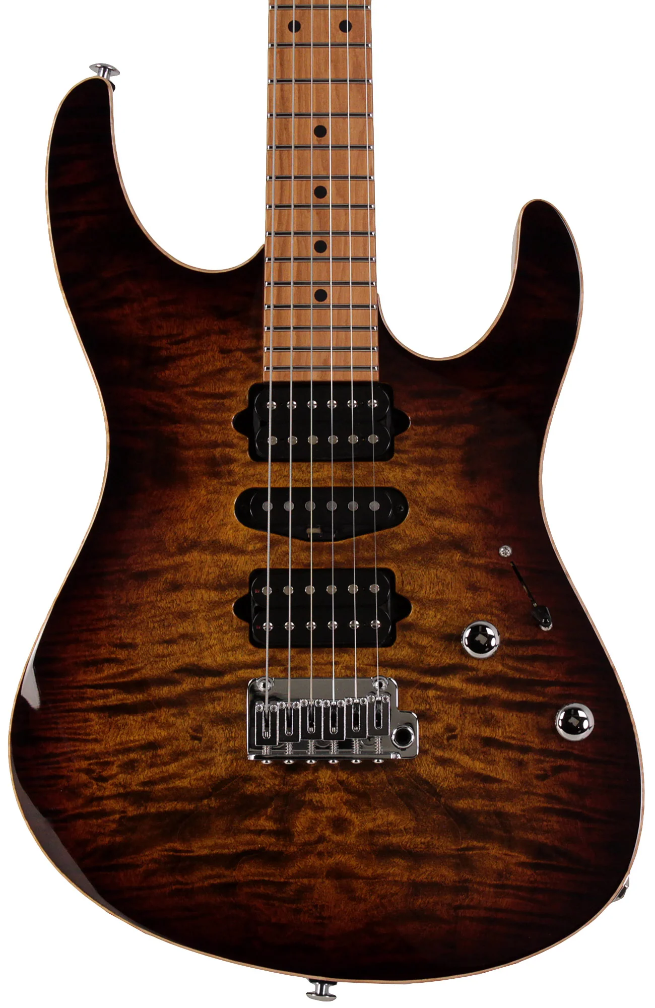 Suhr Modern Plus Guitar, Bengal Burst, Roasted Maple, HSH - Image 5