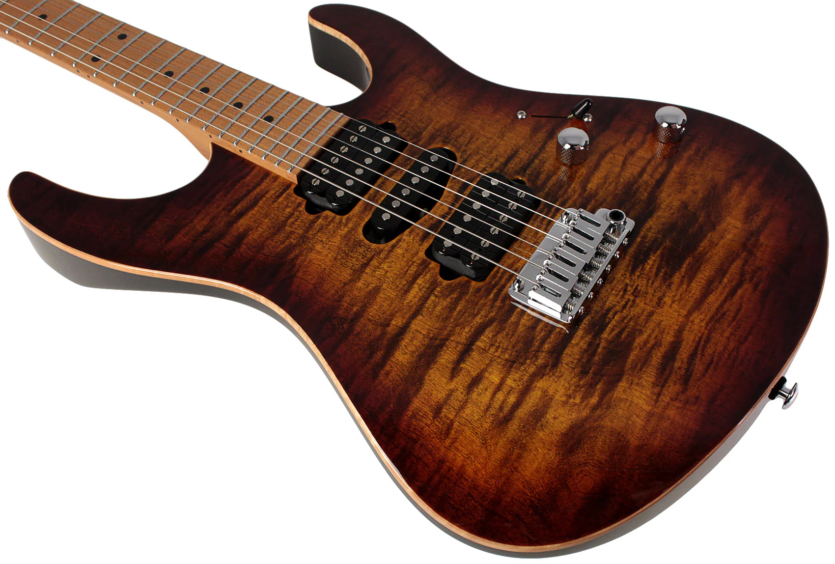 Suhr Modern Plus Guitar, Bengal Burst, Roasted Maple, HSH - Image 4
