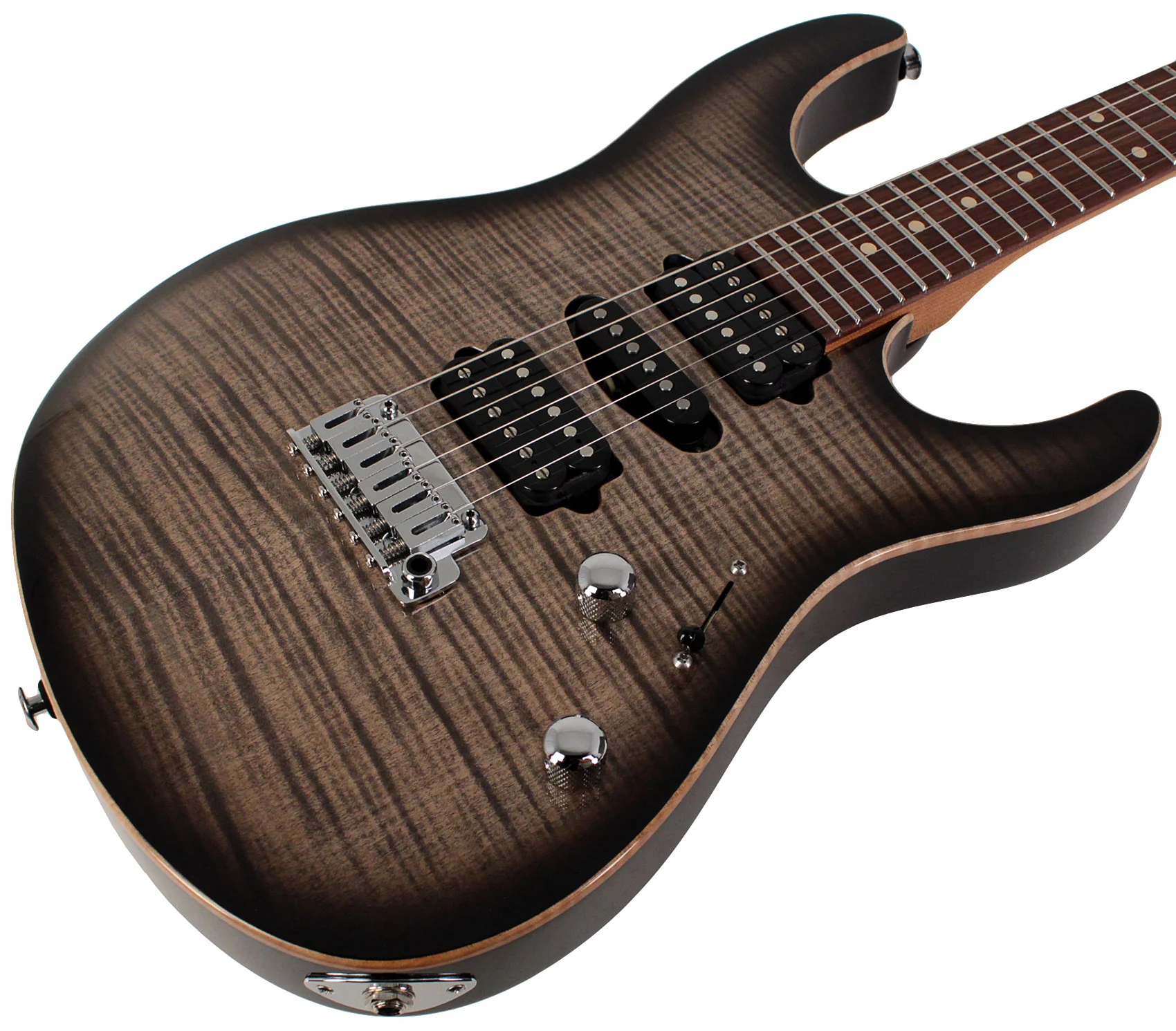 Suhr Modern Plus Guitar, Charcoal Burst, Pau Ferro, HSH - Image 2