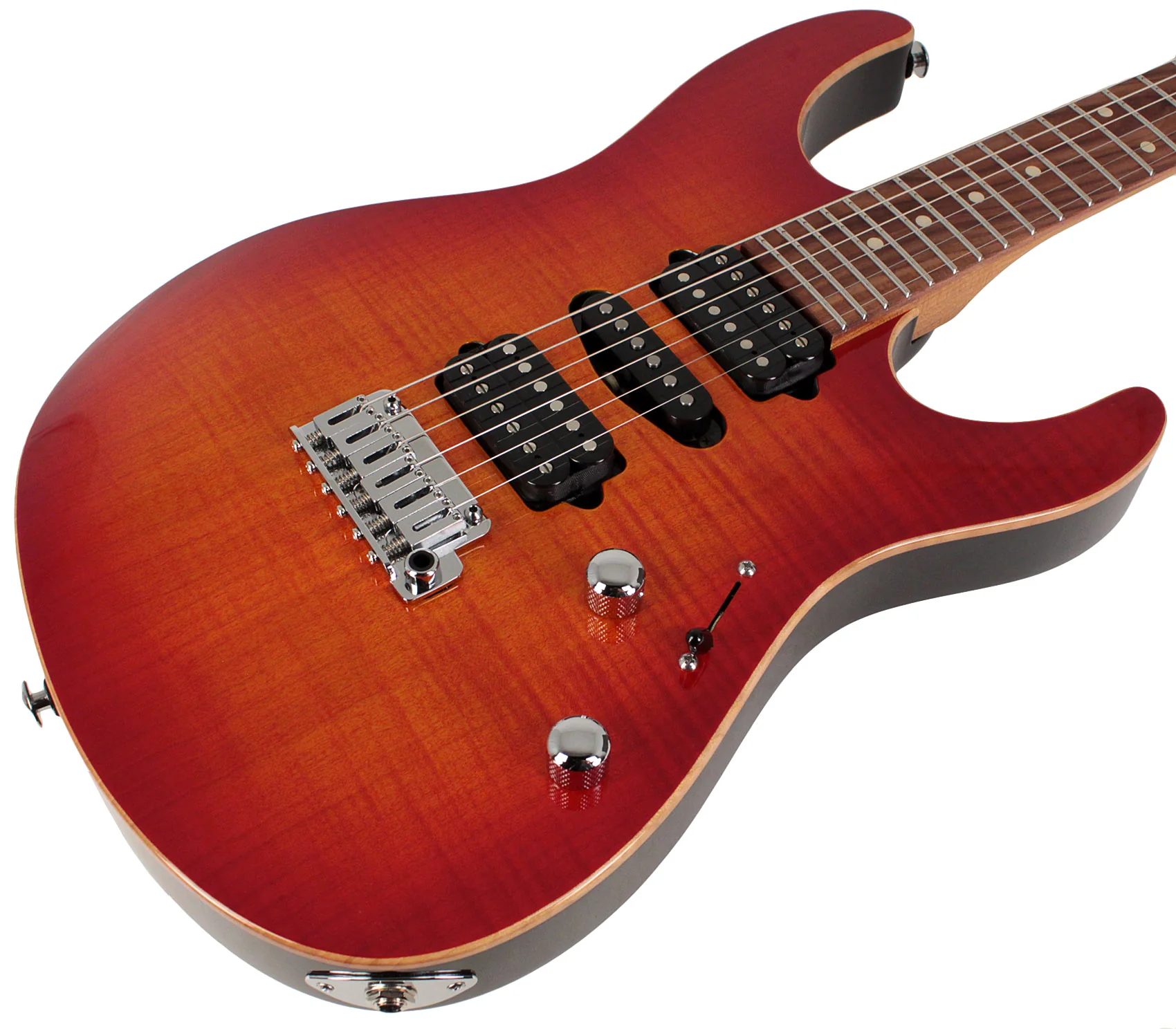 Suhr Modern Plus Guitar, Fireburst, Pau Ferro, HSH - Image 2