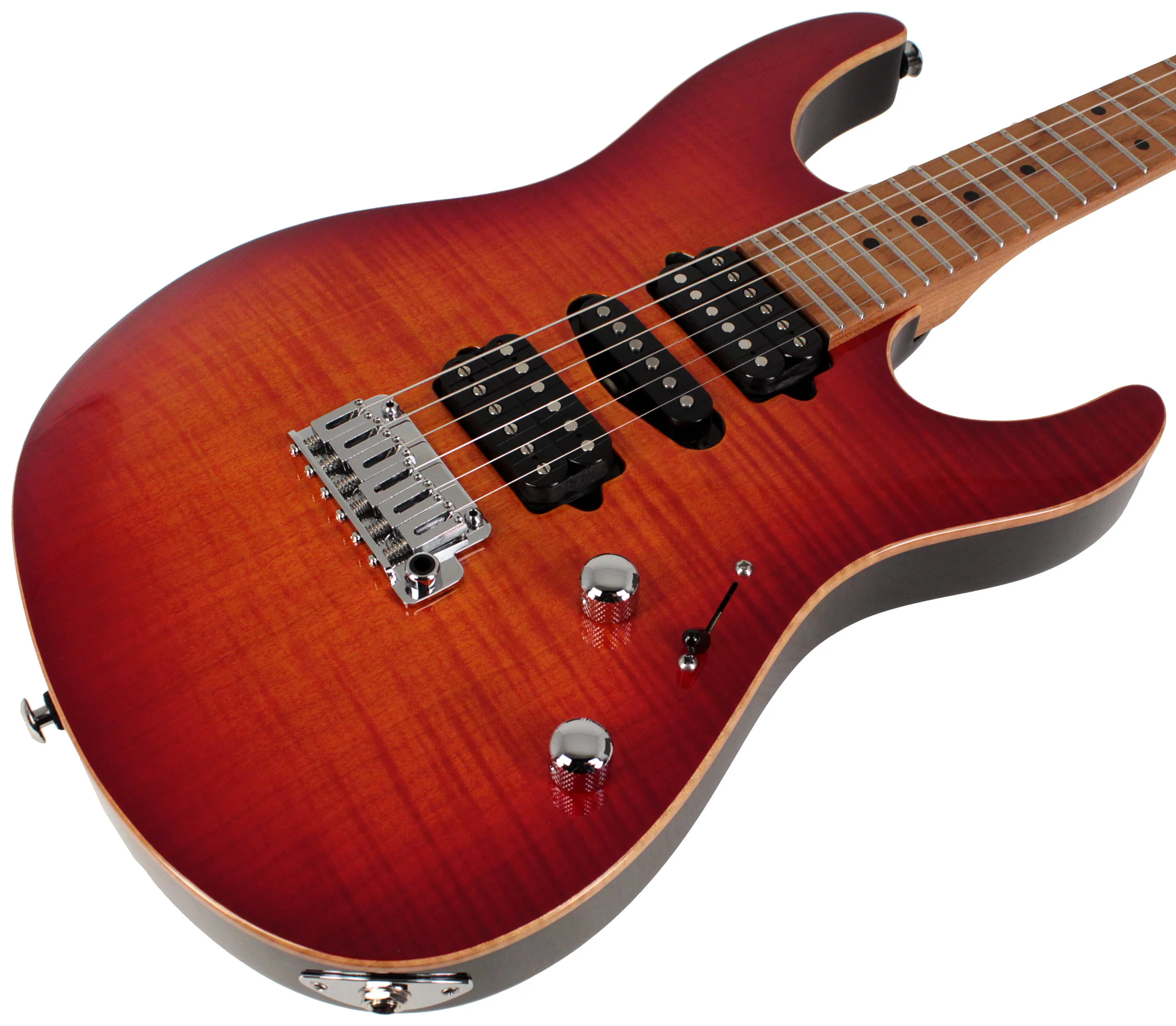 Suhr Modern Plus Guitar, Fireburst, Roasted Maple, HSH - Image 2