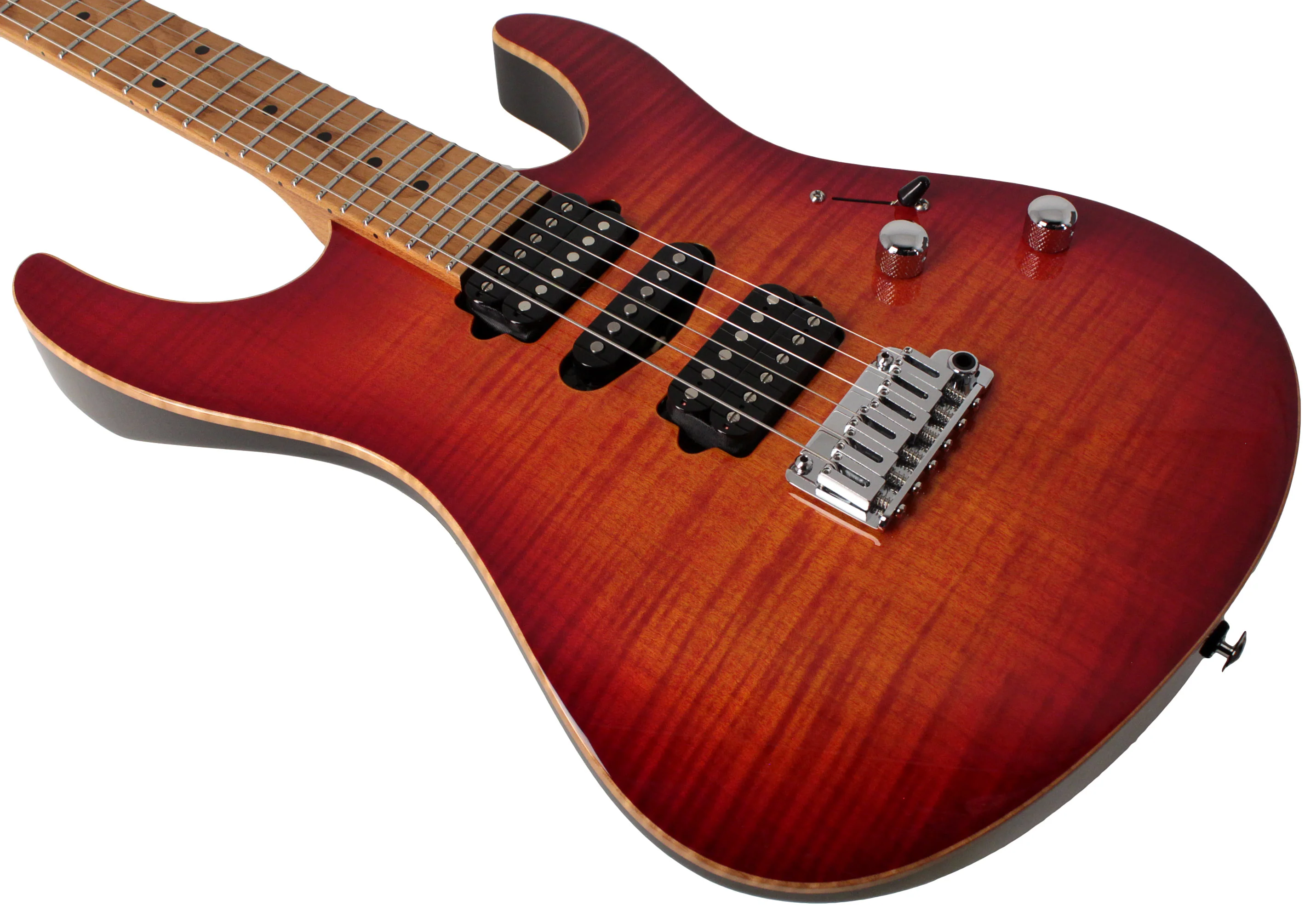 Suhr Modern Plus Guitar, Fireburst, Roasted Maple, HSH - Image 4