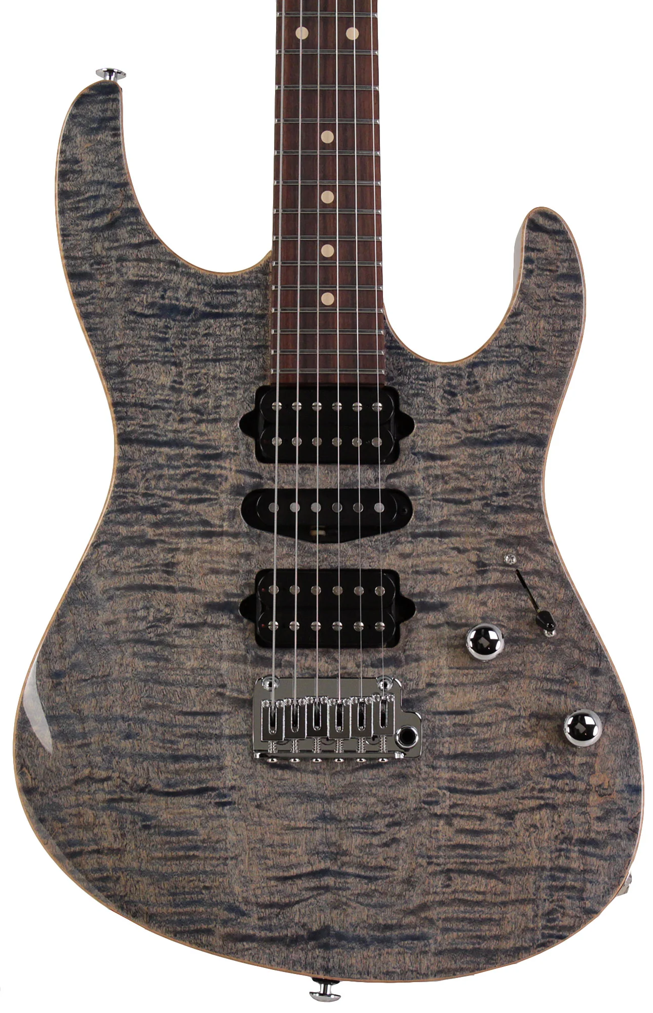 Suhr Modern Plus Guitar, Trans Blue Denim Slate, Pau Ferro, HSH - Image 5