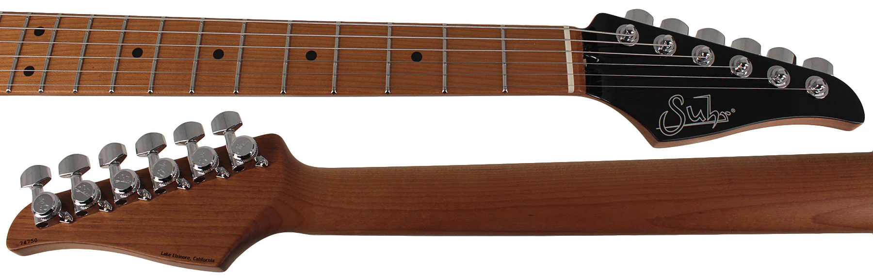 Suhr Modern Plus Guitar, Trans Blue Denim Slate, Roasted Maple, HSH - Image 8