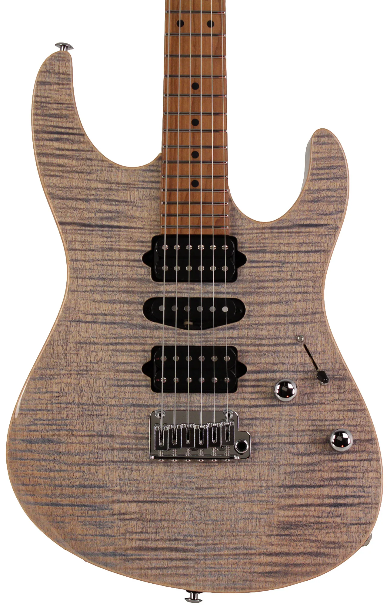 Suhr Modern Plus Guitar, Trans Blue Denim Slate, Roasted Maple, HSH - Image 6