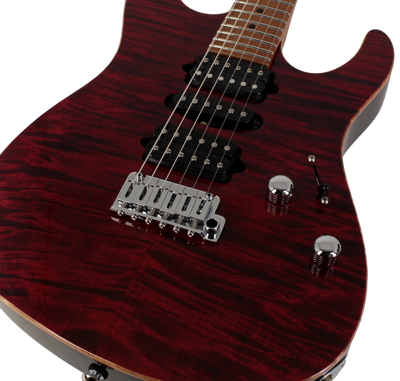 Suhr Modern Plus Guitar, Chili Pepper Red, Maple, HSH - Image 3