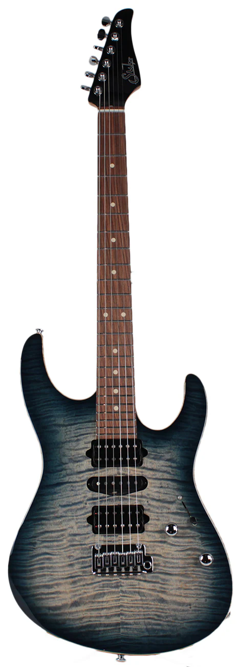Suhr Modern Pro Guitar, Faded Trans Whale Blue Burst, Pau Ferro, HSH - Image 2