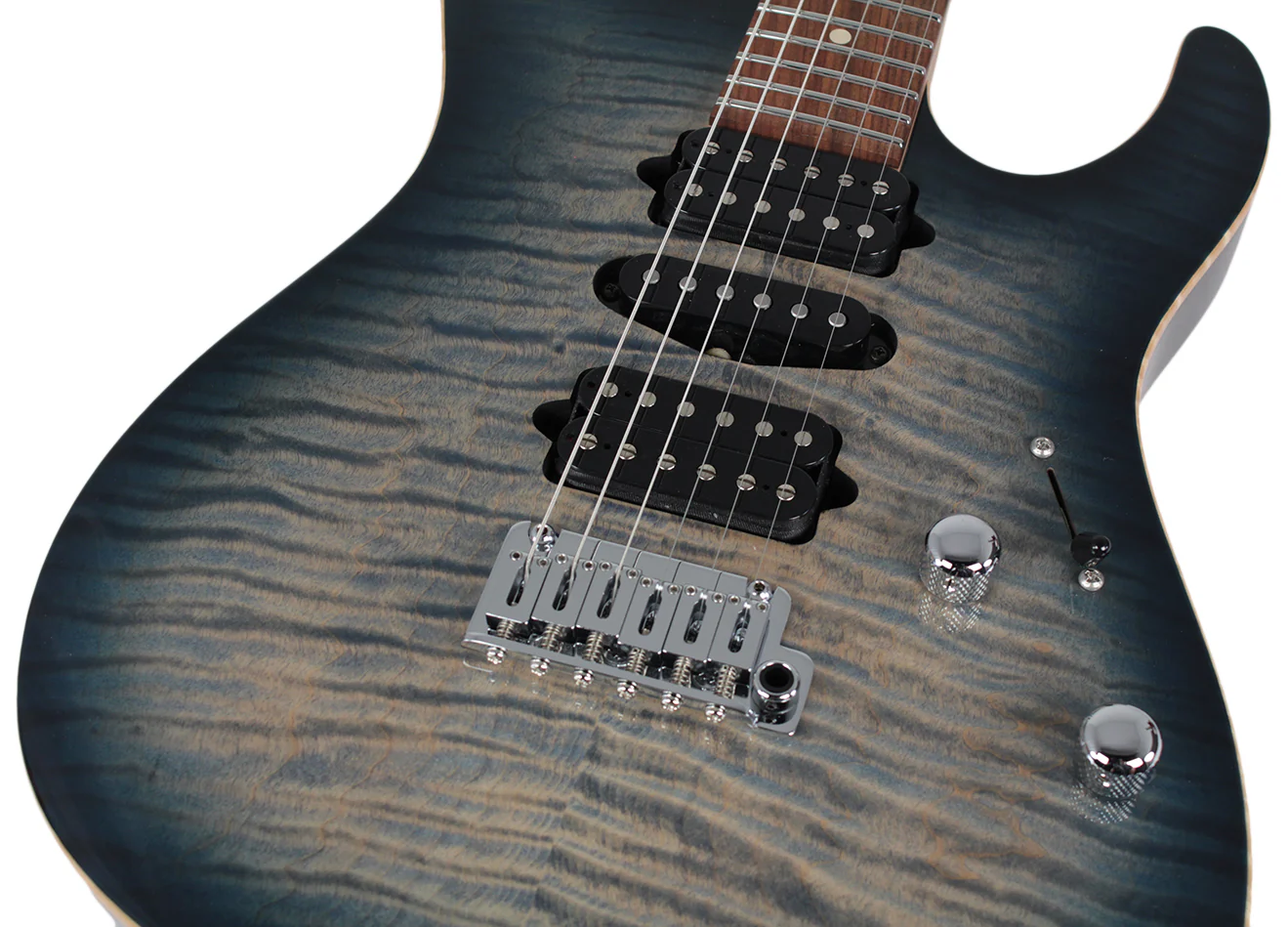 Suhr Modern Pro Guitar, Faded Trans Whale Blue Burst, Pau Ferro, HSH - Image 7