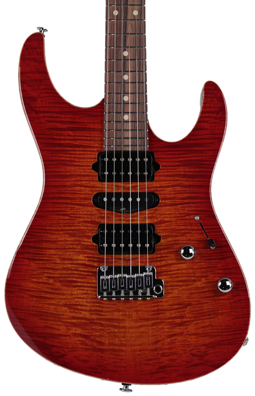 Suhr Modern Pro Guitar, Fireburst, Pau Ferro, HSH - Image 2
