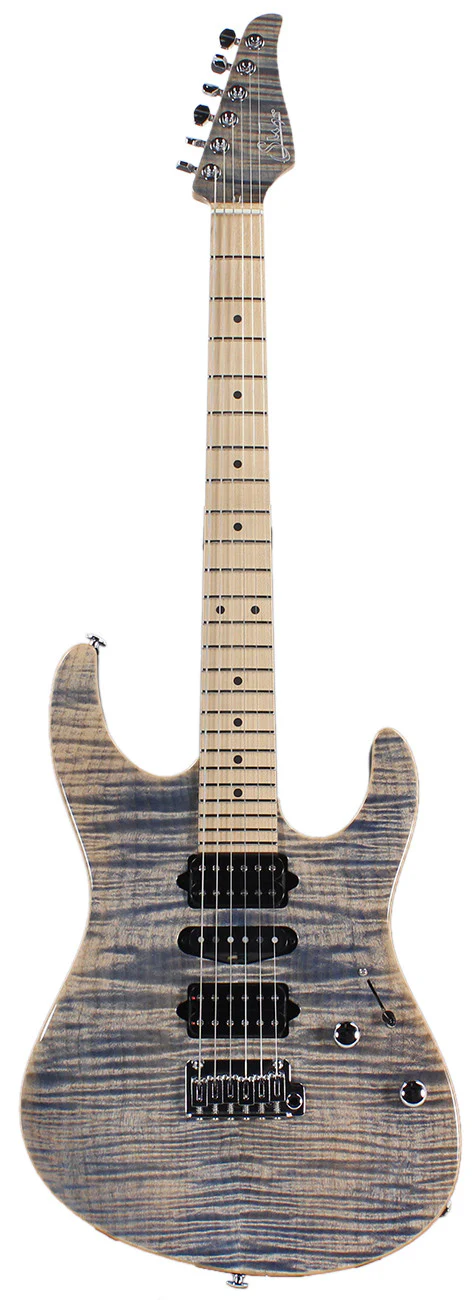 Suhr Modern Pro Guitar, Trans Blue Denim Slate, Maple, Matching Headstock - Image 2