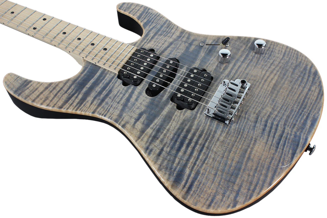 Suhr Modern Pro Guitar, Trans Blue Denim Slate, Maple, Matching Headstock - Image 6