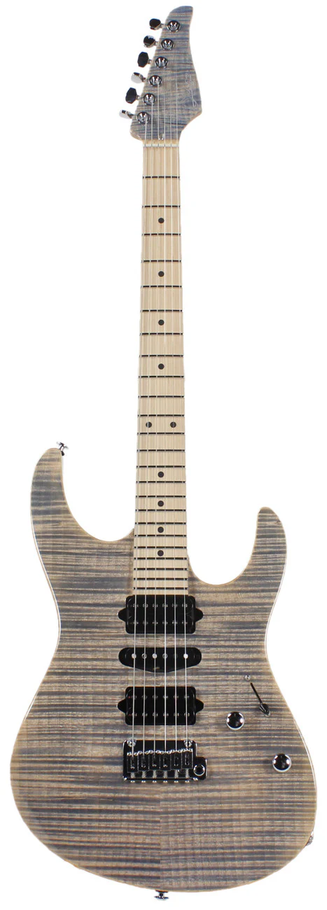 Suhr Modern Pro Guitar, Trans Blue Denim Slate, Maple, Matching Headstock - Image 2
