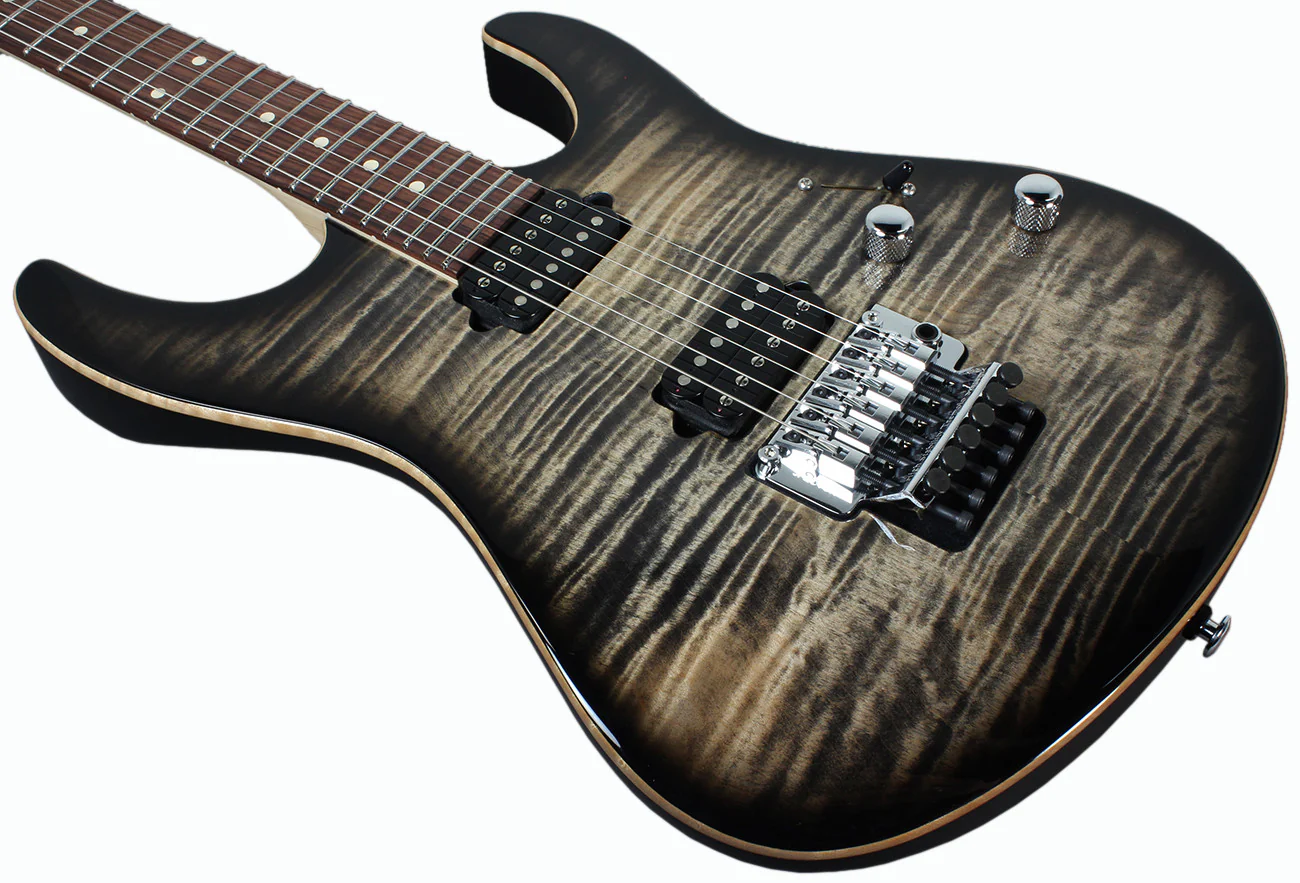 Suhr Modern Pro Guitar, Trans Charcoal Burst, Pau Ferro, HH, Floyd - Image 6