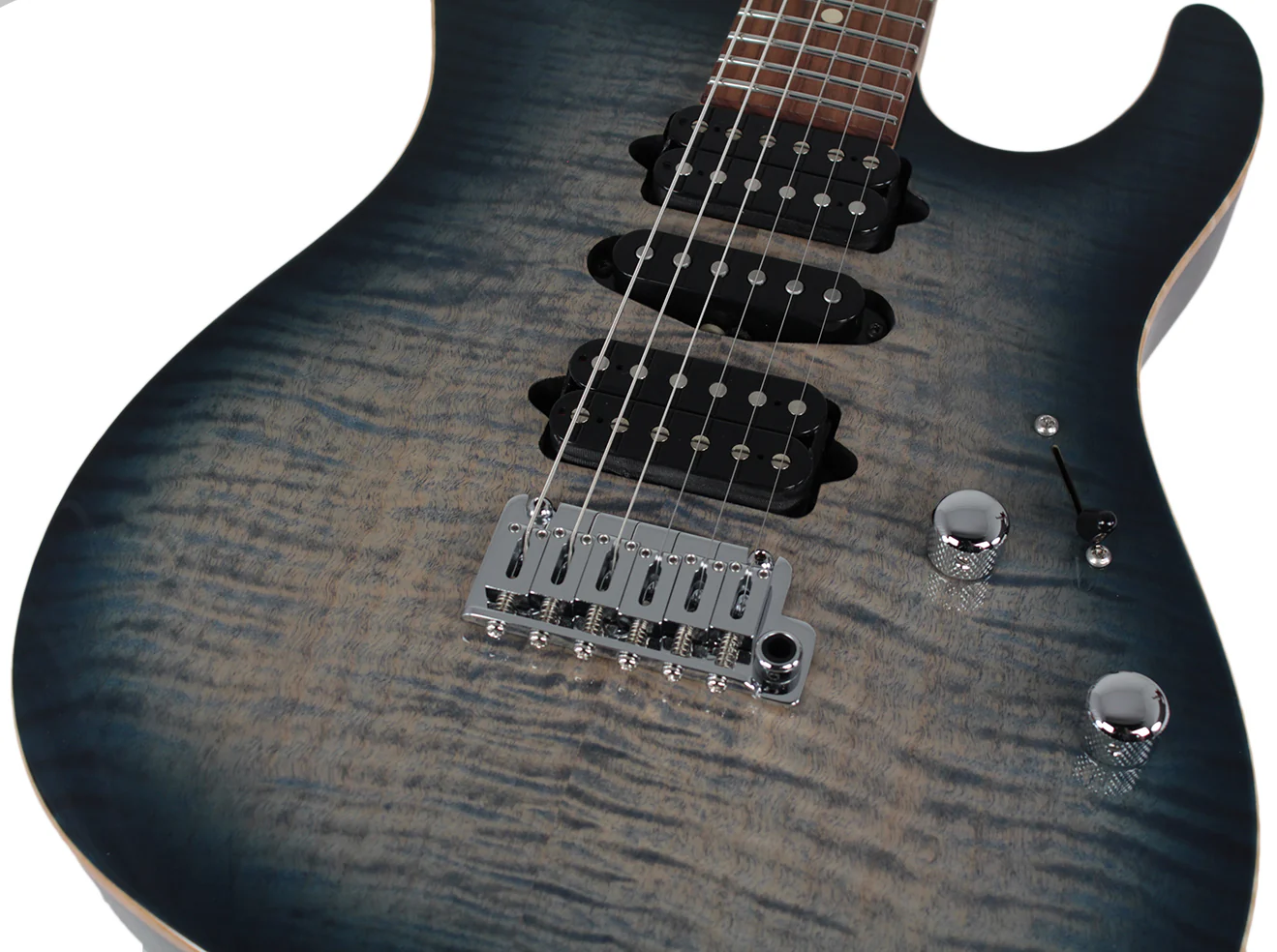 Suhr Modern Pro Guitar, Faded Trans Whale Blue Burst, Pau Ferro, HSH - Image 5