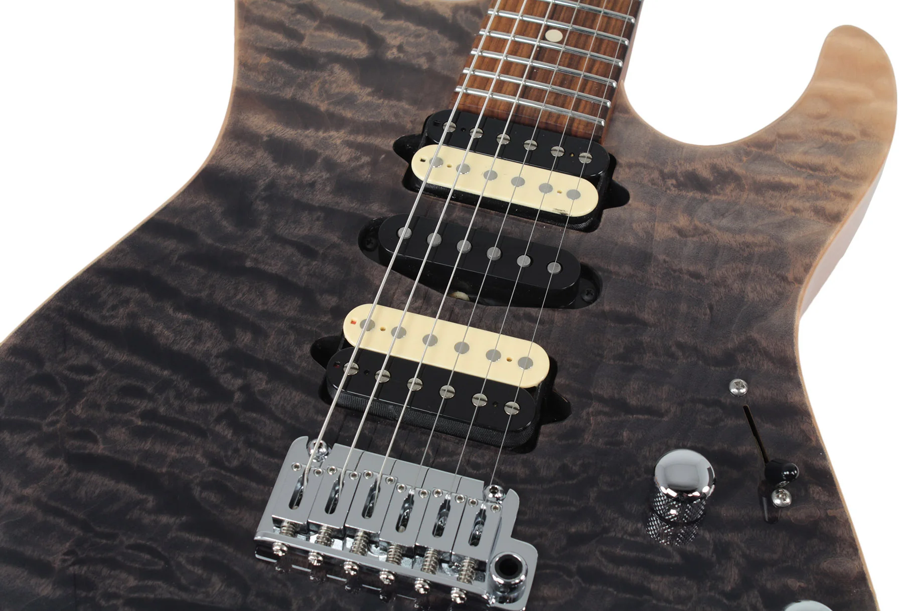 Suhr Modern Select Guitar, Quilted Maple, Black Gradient - Image 4