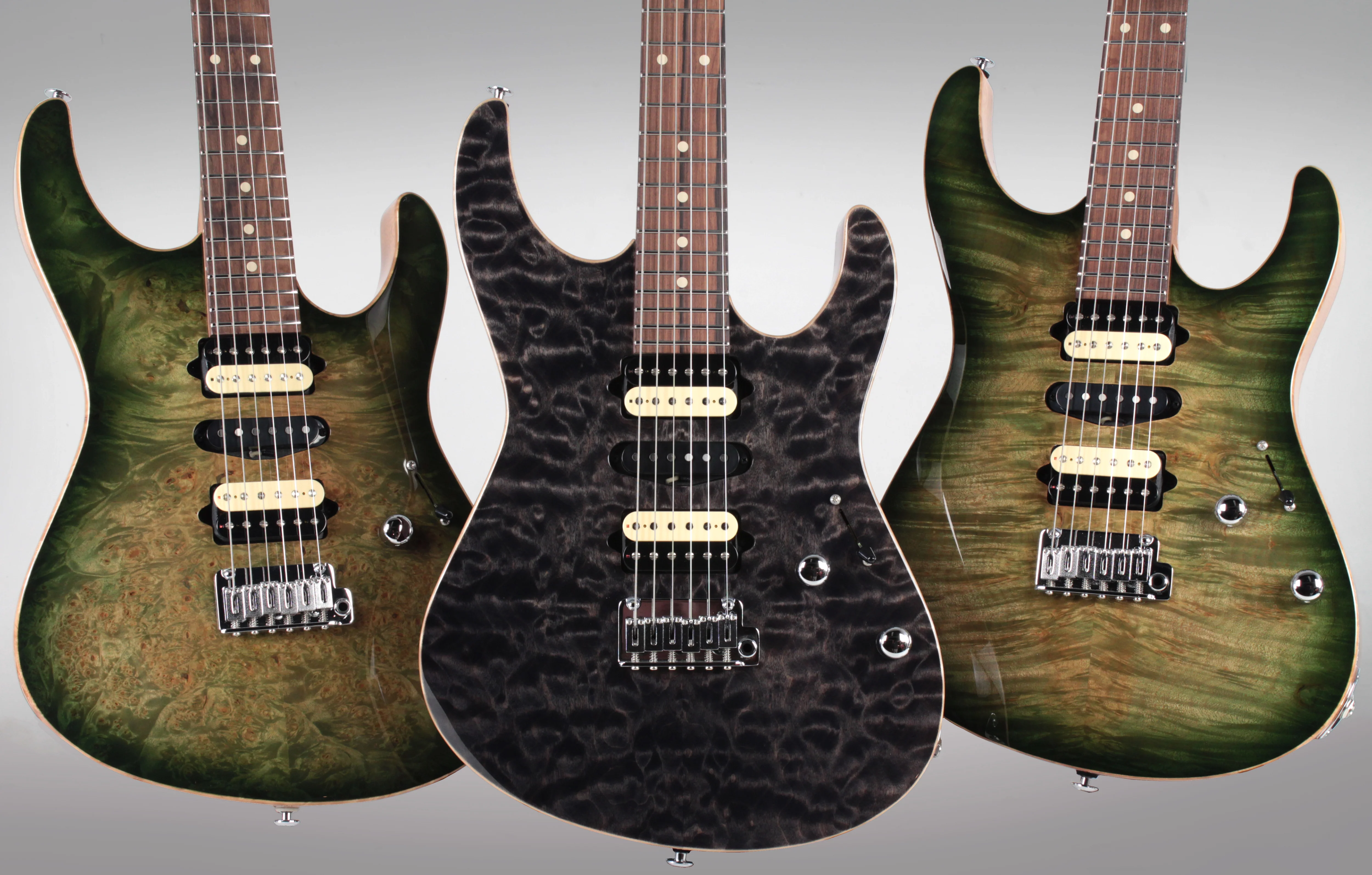 Suhr Modern Select Guitar, Quilted Maple, Trans Charcoal - Image 10