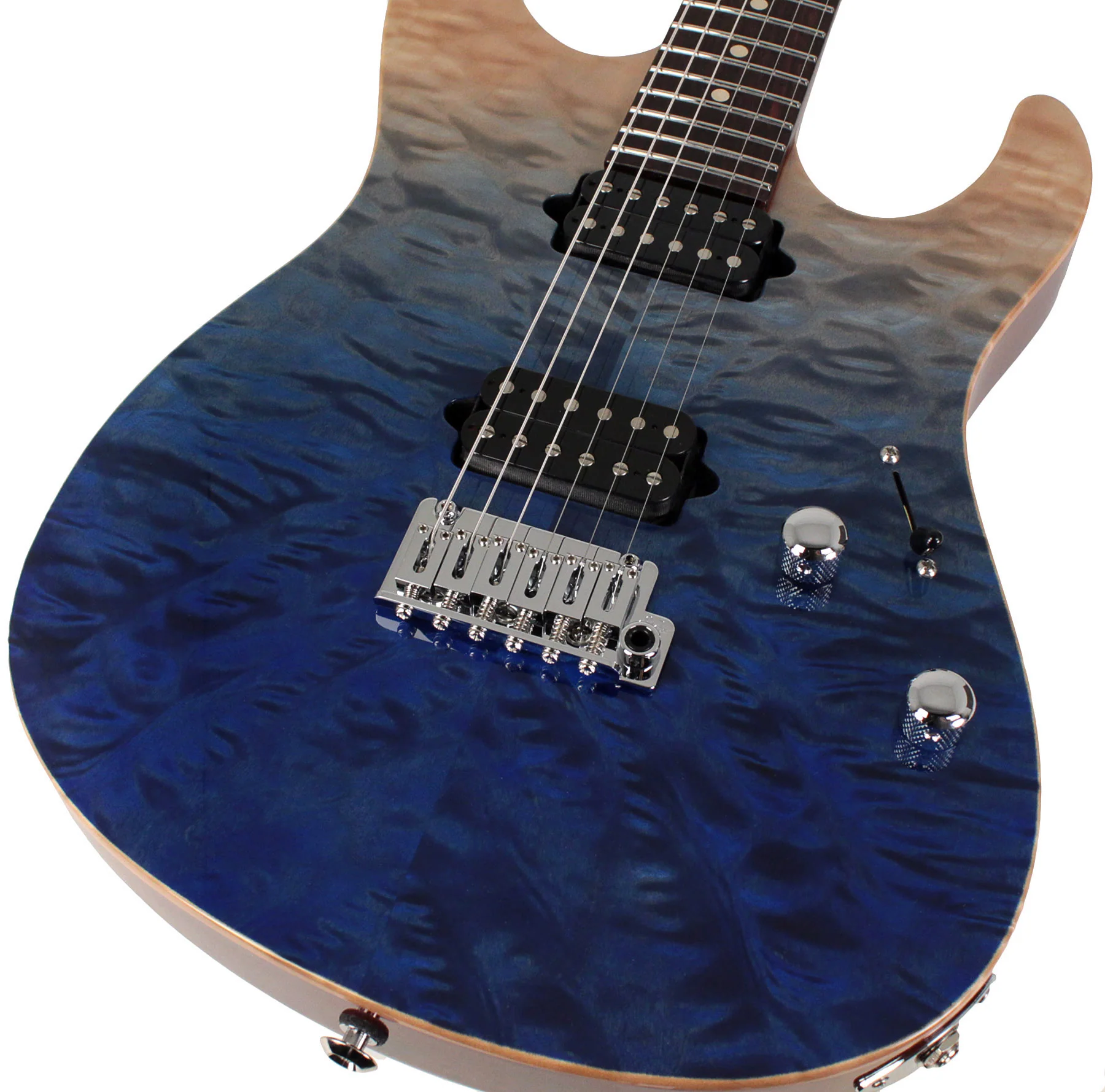 Suhr Modern Set Neck Limited Guitar, Premium Quilt Maple, Blue Fade - Image 3