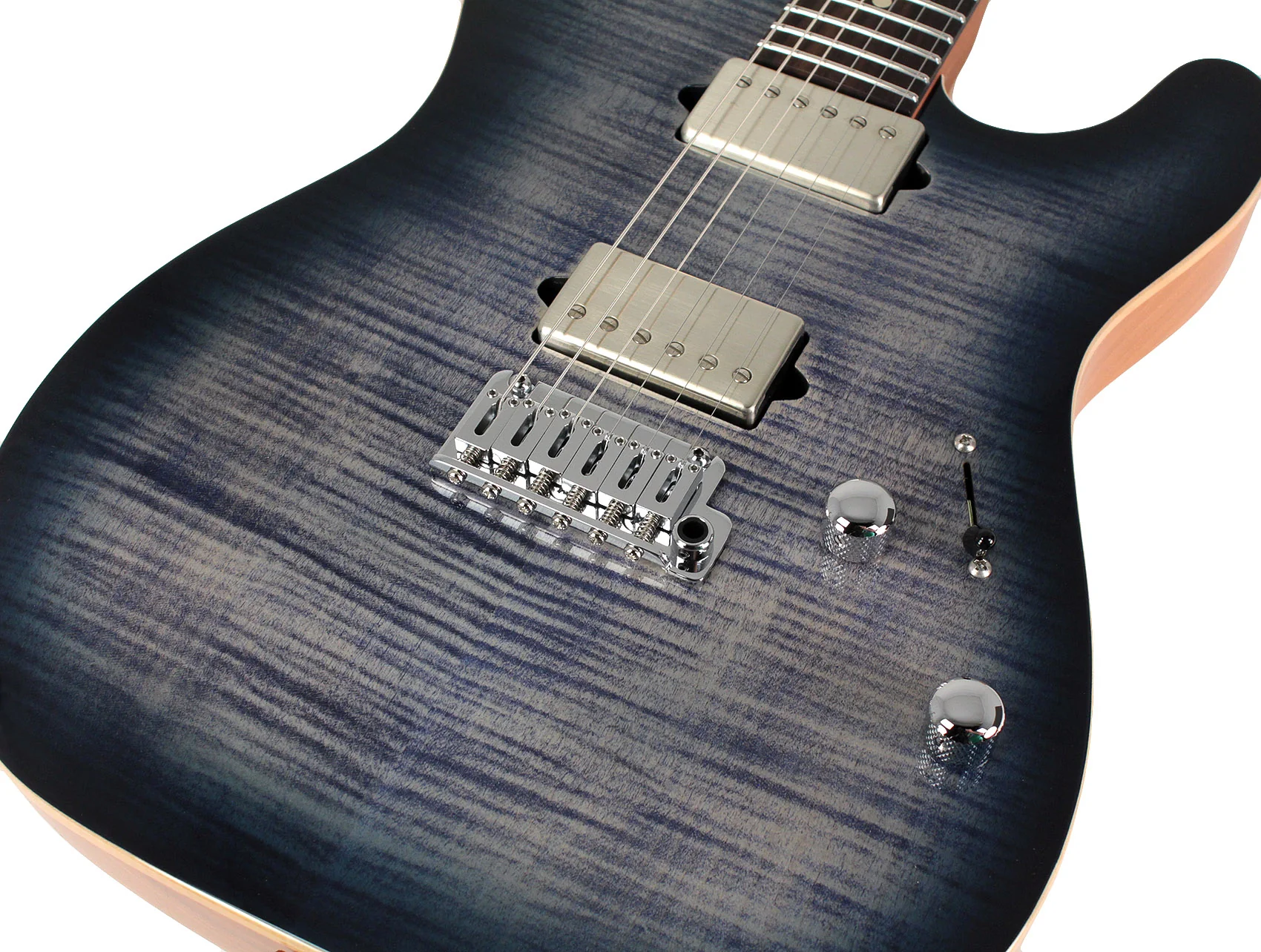 Suhr Select Modern T Mahogany Guitar, Trans Whale Blue Burst - Image 3