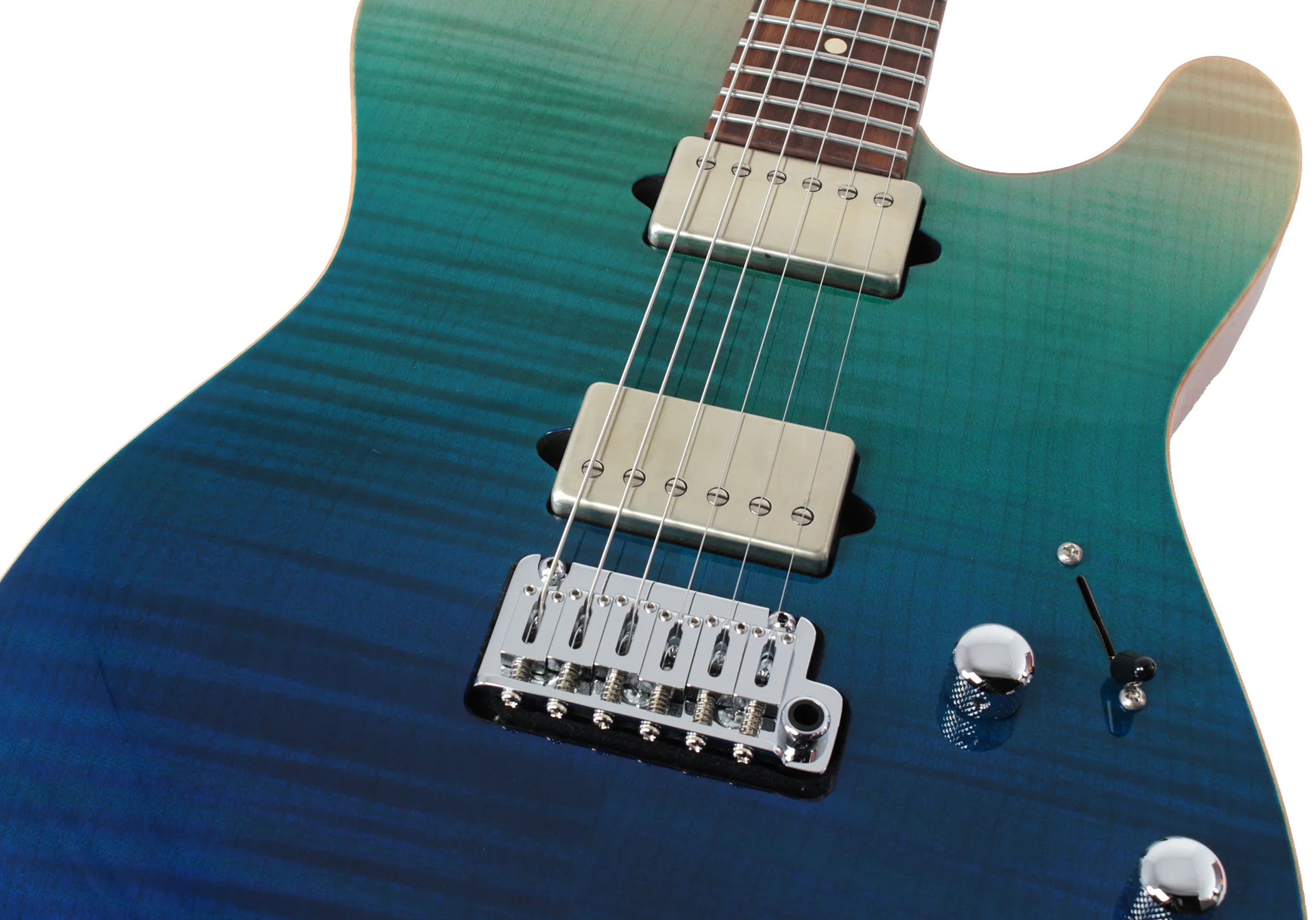 Suhr Modern T Select Guitar, Aqua Blue Gradient - Image 3