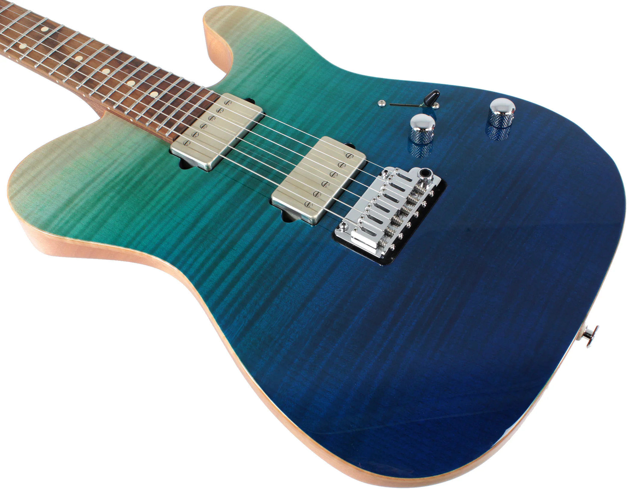 Suhr Modern T Select Guitar, Aqua Blue Gradient - Image 4