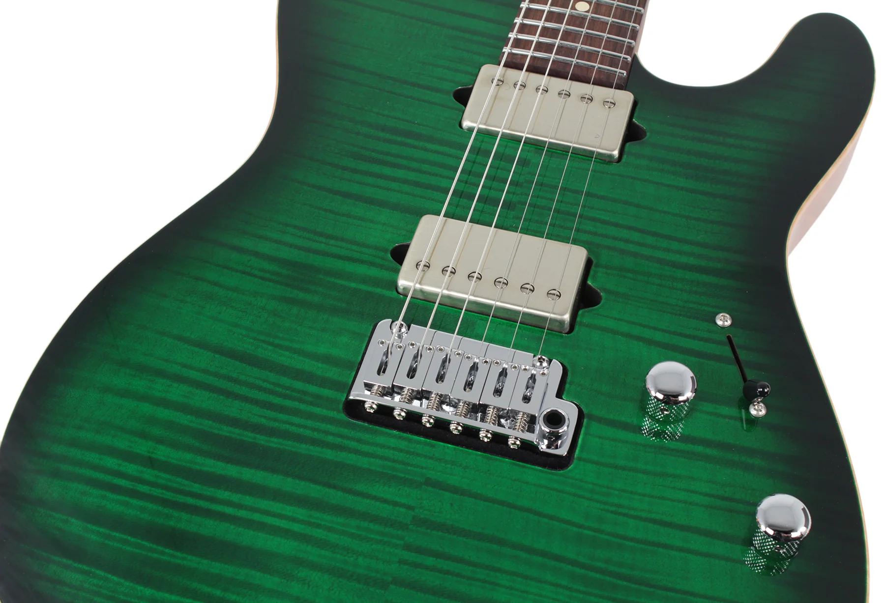 Suhr Modern T Select Guitar, Trans Green Burst - Image 6