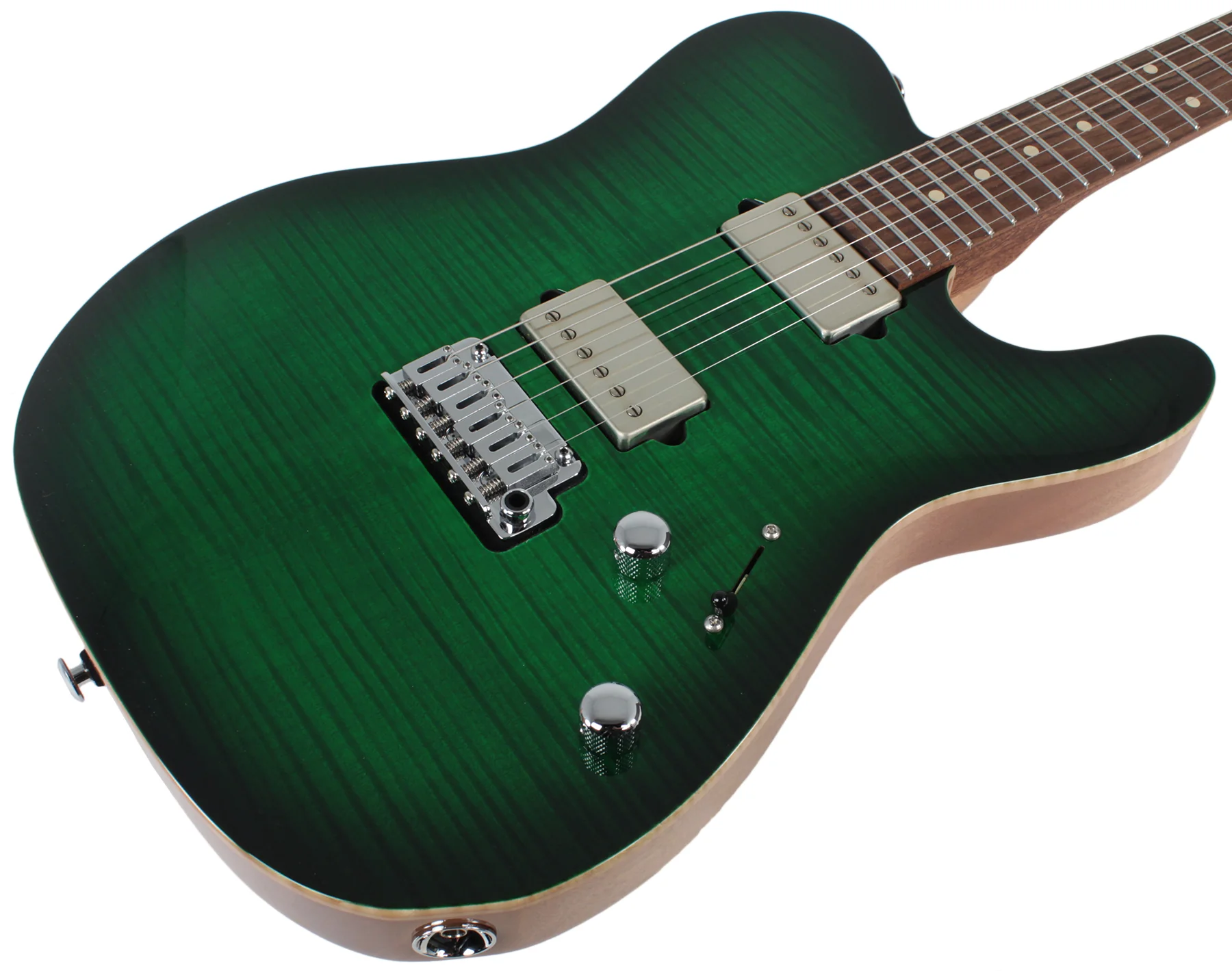 Suhr Modern T Select Guitar, Trans Green Burst - Image 5